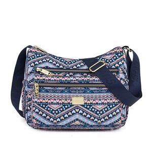 6525 Nylon Purses Lightweight Shoulder Bags Multipockets Crossbody Handbags